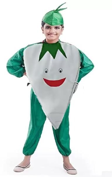 FRAIVIKO Fruits And Vegetable Dress For Kids With Mask and Accessories for School Drama & Functions (2-3 Year, Radish) (B0D182XH6Y) Amazon Price History, Amazon Price Tracker