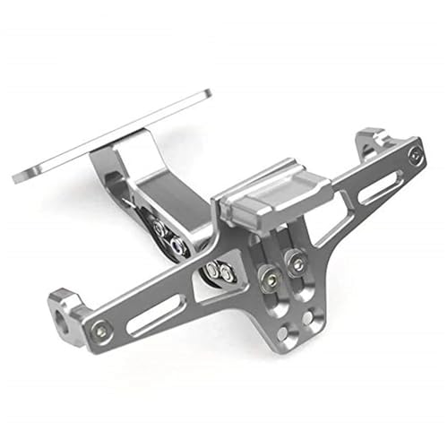BTCTLPLMKK NINJA 250R 300 400 650 1000 Z750 Z650 Z800 Z900 RS Z1000 SX ZX10R ER6N F リアナンバープレートホルダー バイク用 ナンバープレートステー(銀)