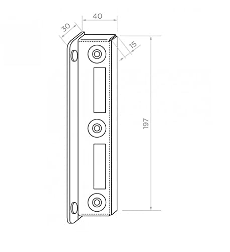 UHRIG 40 mm strike plate, galvanised gate stop for garden door with 40 mm lock box - Image 3