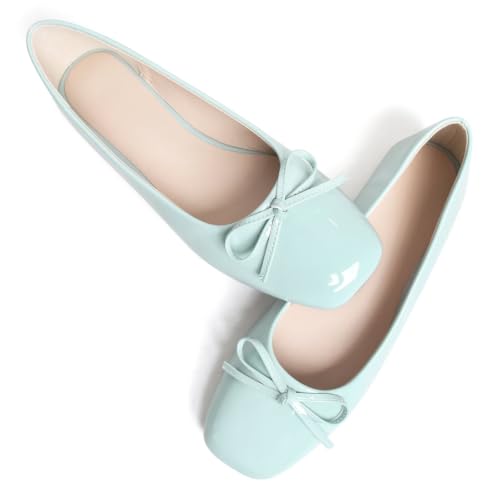 Image of Dear Time Women's Casual Foldable Ballet Flats Square Toe Ballerina Flats Shoes Comfortable