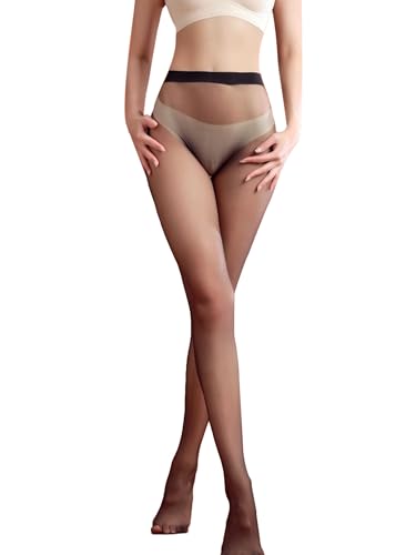 HTRUIYA Women Seamless Pantyhose Matte Sheer Tights High Elastic Control Top Stockings Transparent Nylons Pantyhose