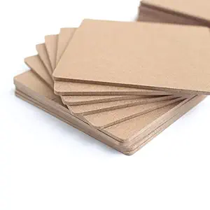 Alvika - The Gift Shop? Pack of 24 (Brown, 24 Square) MDF Coaster Unfinished Wood Pieces Blank for DIY Craft Projects MDF Boards for Art and Craft Engraving Painting Size: 95mm x 95mm