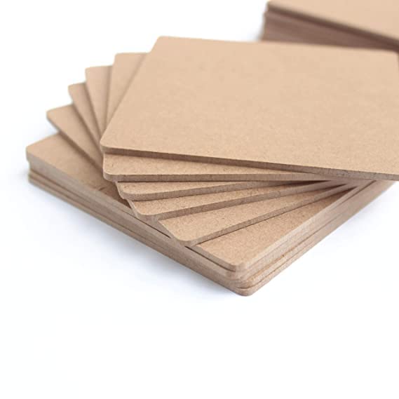 Alvika - The Gift Shop? Pack of 24 (Brown, 24 Square) MDF Coaster Unfinished Wood Pieces Blank for DIY Craft Projects MDF Boards for Art and Craft Engraving Painting Size: 95mm x 95mm-image-29