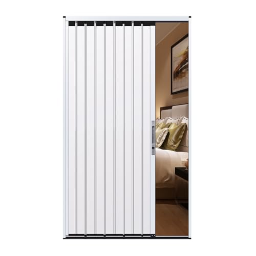 �R���`�F���e�B�[�i�h�A ���b�N&�L�[�t�� ���ϋv �܂肽���ݎ� �A�R�[�f�B�I���h�A �z�[��&���p�p ����198cm �����O���[ �z���C�g �ȒP���t�� �z���C�g 40x78�C���` (101.6x198cm)