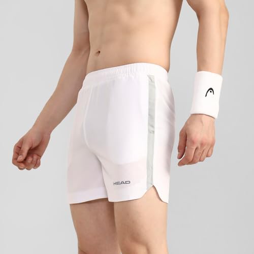 Image of Head HPS-1115 Badminton Shorts for Mens, Colour - White