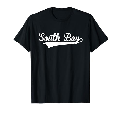 SOUTH BAY Baseball Vintage Retro Font T-Shirt
