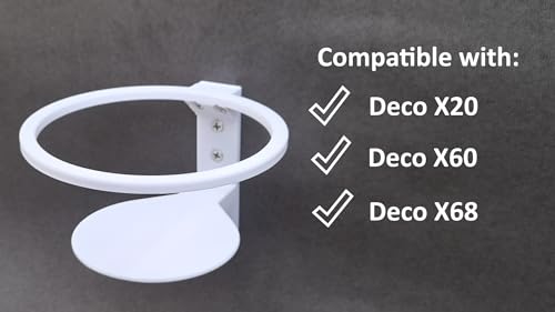 makerV Wall Mount Bracket for Tp-Link Deco X10 X20 X60 X68 Mesh Router, Wall Stand/Holder for Tp-Link Deco X20 X60 X68 Mesh WiFi Router: Plastic: Screw Mount (Pack of 3)