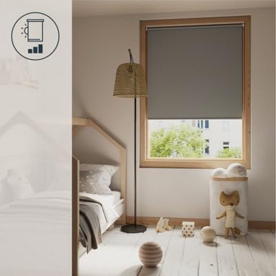 GoodHome Store Enrouleur occultant Boreas 2 Gris béton 160 x 240 cm