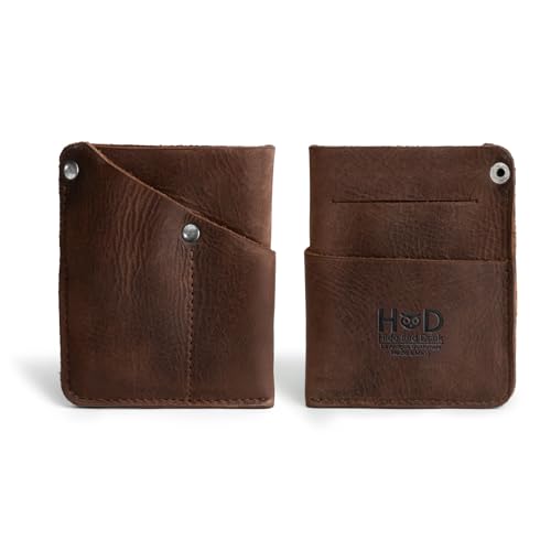Hide & Drink, Front Pocket Wallet Handmade from Full Grain Leather - Multitool Pouch, Card Holder, Money Organizer, Travel Accessories - Bourbon Brown2