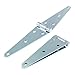 Hordion 2Pcs Strap Hinge Shed Door Hinges, 6 Inch Heavy Duty Gate Hinges Black Tee Hinge with Screws for Wood Gate Cabinet Door, Silver