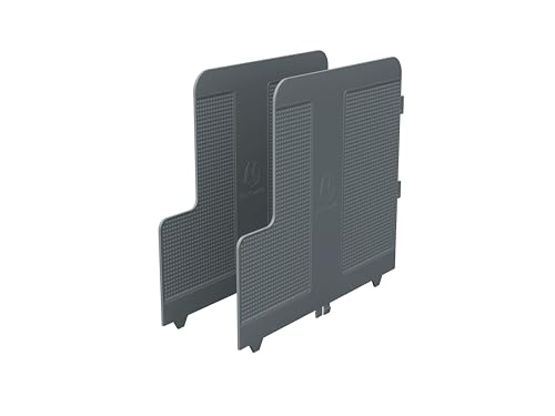 Exacompta 39107D 2er Pack Trennwände für Organizer Modulotop aus Recycling-Kunstsoff für DIN A4 Dokumente grau. Für Ordner Ringbücher Postmappen und Hefter Sorter Vertikal Blauer Engel