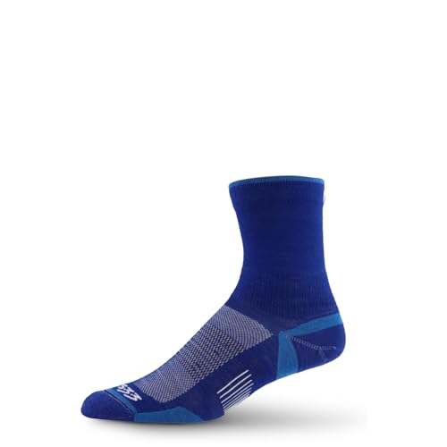 USA Made - Running Mini Crew Socks - Merino Wool Micro No No Cushion - Moisture Wicking Running Sock
