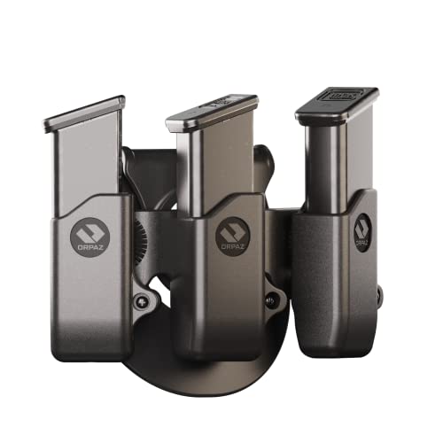 Orpaz Mag Pouch Compatible With Beretta M9 Magazine Holster For 0.40, 9Mm Magazine Holder (Triple Mag, Paddle) #TOP20