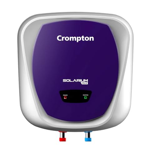 Image of Crompton Solarium CLX 15-L 5 Star Rated Storage Water Heater (Geyser) with Free Installation and Connection Pipes ASWH-4915(Blue and White)