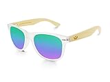 Grabados a laser Gafas de madera MOSCA NEGRA modelo MIX FOG and Green - Wood Sunglasses - Polarized