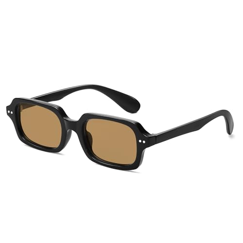 Image of VANLINKER Retro Small Square Sunglasses for Men Women Trendy 90s Rectangle Shades VL9879