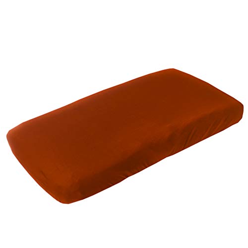 Image of Premium Knit Diaper Changing Pad Cover Rust by Copper Pearl