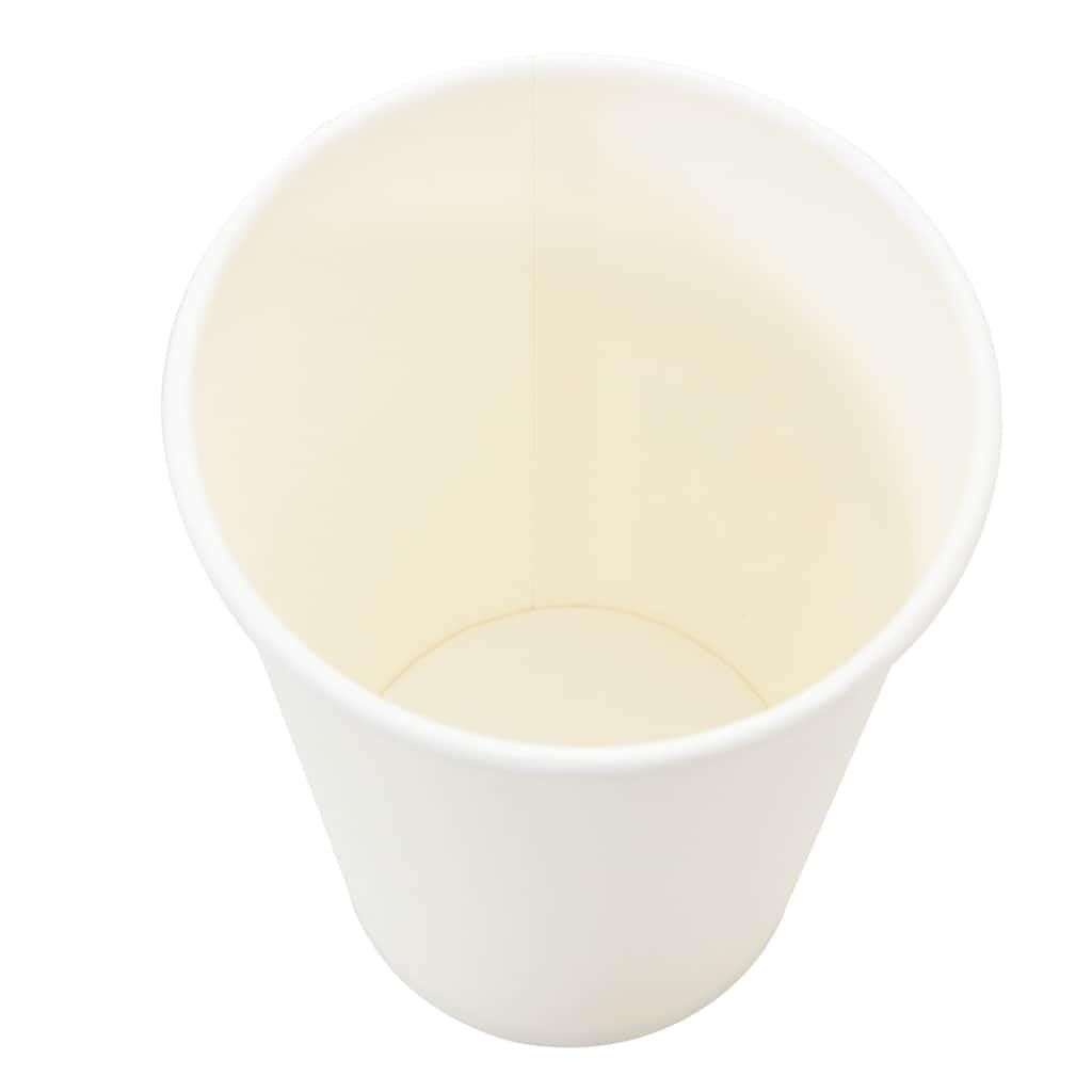 1000 bicchieri di carta con coperchio, 300 ml, a prova di perdite, usa e getta, per viaggi, ufficio e feste, colore bianco