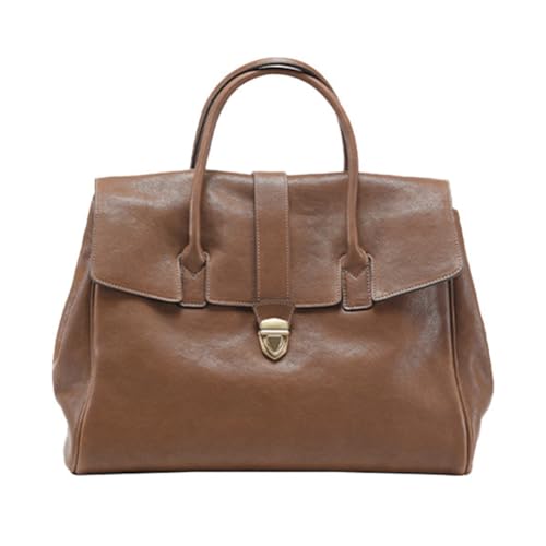 Elegante Bolso de Piel para Mujer, Bolso Tote Vintage para el Trabajo, Bolso de Viaje de Diseño, Bolso Bandolera de Piel Vegana Estilo Retro Gris