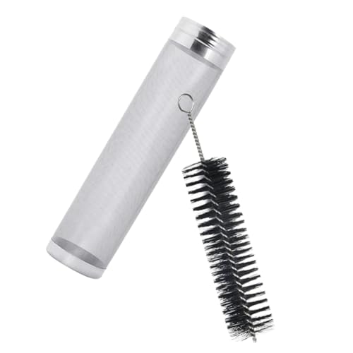 Homoyoyo 1set Stainless Steel Hop Filter Mesh Strainer Cleaning Brush for Brewing Beer Reusable Trub Filter for Home Brewing Easy to Clean and Store for and Grains