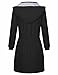 Womens Rain Jacket Waterproof Lightweight Raincoat Long Hooded Outdoor Hiking Jackets Black L