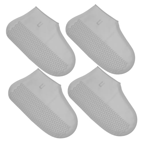 Mikinona 2 Pairs Silicone Shoe Covers Non Slip Rain Boot Protectors for Men and Women Durable Outdoor Footwear for Hiking Cycling and Everyday Use