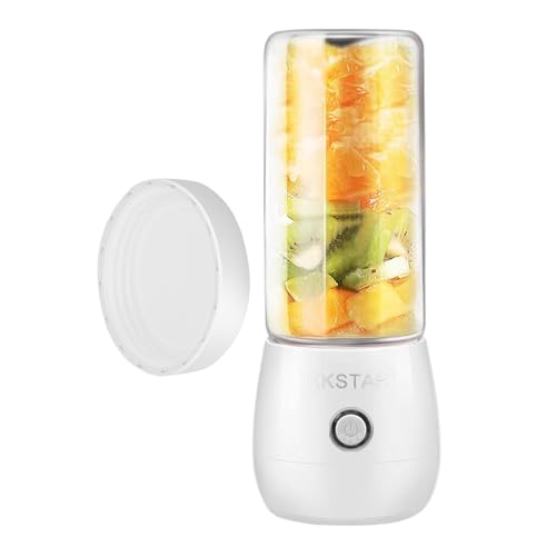 Licuadoras de tamaño personal, licuadora de mano recargable por USB, accesorio de cocina compacto para exprimir de 3.3 x 3.3 x 8.3 pulgadas, mezclador portátil para amantes del fitness en casa, viajes