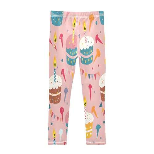 Bolaz Toddler Girls Leggings Printed Yoga Pants Leggings Colorful Cakes for Kids2