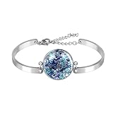 Muscheln Armreif für Frauen Mädchen, verstellbare Edelstahl Schmuck Armbänder Geburtstag Weihnachten Freunde Geschenke