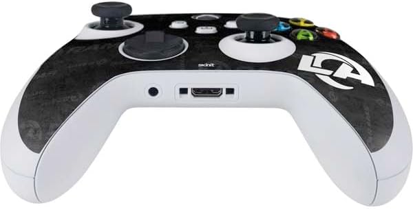 Skinit Decal Gaming Skin Compatible with Xbox Series S Controller - Officially Licensed NFL Los Angeles Rams Black & White Design