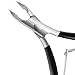 Cuticle Nipper with Cuticle Pusher- Professional Grade Stainless Steel Cuticle Remover and Cutter - Durable Manicure and Pedicure Tool - Beauty Tool Perfect for Fingernails and Toenails (Black)