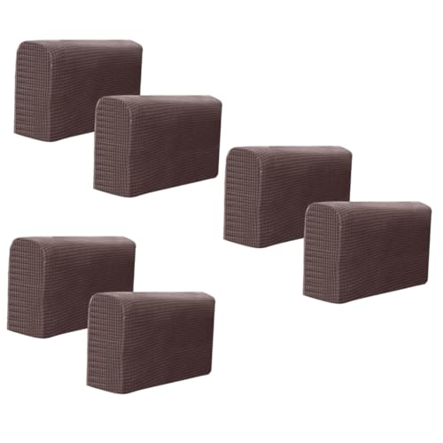 Housse accoudoir canape cafe fonce extensible lot 6 pieces protection