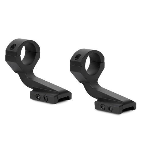 Monstrum Tactical Offset Reversible Scope Ring Set, 1 inch diameter (Black)