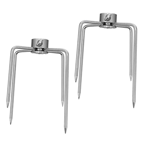 UPKOCH 2Pcs Rotisserie Meat Forks Durable Rotisserie Forks for Bbq Easy to Use Barbecue Tools for Outdoor Grilling and Campfire Rotisserie Cooking