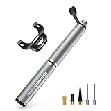 Behozel Fahrradpumpe, Mini tragbare Luftpumpe Fahrrad für Alle Ventile AV/DV/SV Rahmenpumpen klein geeignet für MTB Trekkingräder City-Bikes und Kinderräder Für Bälle Schwimmring und Luftmatratze