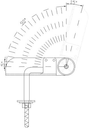Cerniera for Porta, Cerniere for Cuscinetti, Cerniere for Armadi, Cerniere Angolo Regolabile in Altezza for Divano Hardware Cricchetto for Poggiatesta del Divano Cerniera di Regolazione Multifunzional