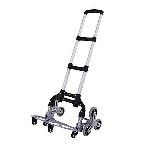 Carretilla portátil plegable con ruedas sólidas y capacidad 70kg miniatura 1