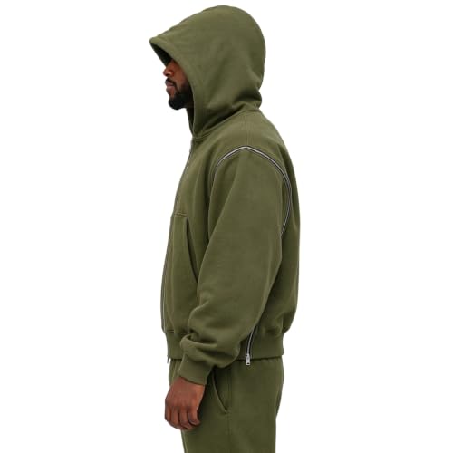 Oversized Hoodies for Men Zip Up Sweatshirt Light Jackets Fall Outfits 2026 - image 5
