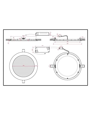 MANiASHOP® Faretti,Pannello Led 18 Watt da Incasso...