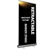 Picture of 4U Media&Displays Heavy Duty Retractable Banner Stand 33.5"x80" (WxH) 2 UNITS with Padded Canvas Bag (Stand ONLY)