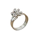 Unique Design Pure 925 Sterling Silver Handmade Boho Cluster Ring Gift Jewellery For Wife Mom Girlfriend (J)