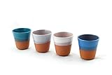 vasos barro atacado Este original y moderno juego de vasos, multicolor, fabricados en cerámica, se pueden lavar cómodamente en el lavavajillas y meter fácilmente en el microondas