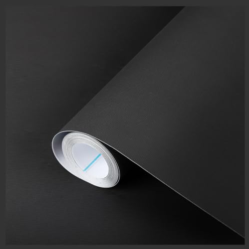LXCREAT Black Wallpaper Peel and Stick Modern Matte Contact Paper Solid Color 15.7in×78in Removable Self Adhesive Waterproof Renter Friendly Wallpaper for Bedroom or Cabinets Shelves Walls Decoration