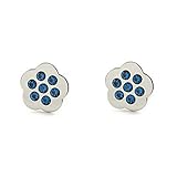 saphir ohrstecker gelbgold Geschenkbox Damen & Kinder Blume Ohrstecker Saphire