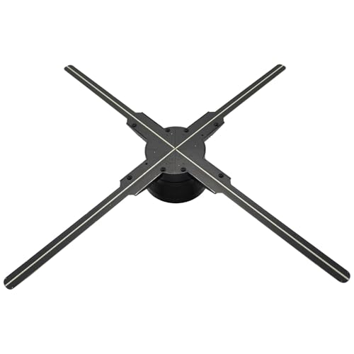 BEHYIVD 50CM 3D Hologramm Projektor mit WiFi und Bluetooth,3D Hologramm Fan mit 560 Leds und 2200 cd/m² und 1500 gratis 3D Videos,Hologramm ventilator für Ausstellungen,...