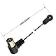 Bingfu FM UKW Radio Antenne Wurfantenne 75 Ohm Koax-Kupplung Dipolantenne Zimmerantenne und Koax-Stecker auf F Stecker Adapter für HiFi AM/FM Radio Yamaha Oenon Bose Sherwood Marantz