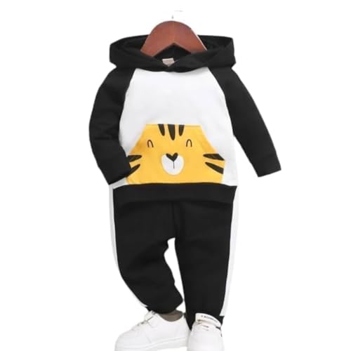 Image of RLG Fancy Dresses Animal Tiger Fleece Tracksuit Cotton Full Sleeves T-Shirt and Pant Set for Baby Printed Sweatshirt Boys and Girls Winter Clothing Set Grey
