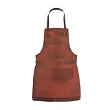 Leathershire Full Grain Leather Apron Butcher, Cook, BBQ, Cooking, Wood work, Cheff, BBq Grill Gift...