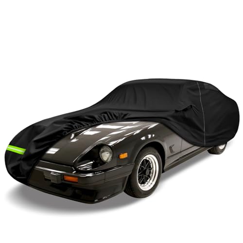 Waterproof Car Cover Compatible with 1978-1983 Datsun 280zx 2 Seater Coupe Accessories, All Weather Classic Car Cover with Inner Cotton&Zipper Door for Snow Rain Protection