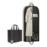 Travel Garment Suit Bag for Hanging Clothes 54", Suit bags for Closet Storage with Pockets Gusseted Garment bag for Men Suits Shirts Tuxedos Dresses Coats, Suit Cover Bags With Handles and Zipper